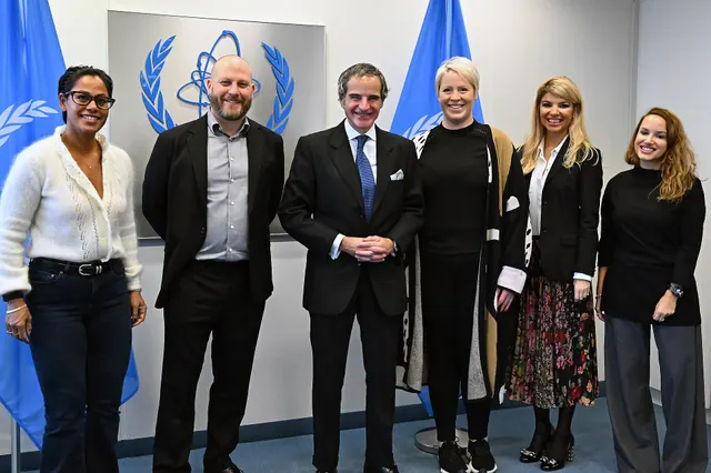 IAEA Director General Rafael Mariano Grossi and Jamie Cooke, General Manager Warner Bros. Discovery for Central Europe, Middle East &amp; Turkey, signs the agreement between the In. Discovery platforms rates 2027: practical details